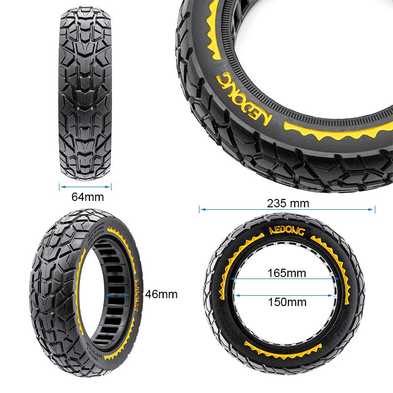 Ultraleichtes Vollgummirad Offroad 10x2,5/B44 [Nedong]