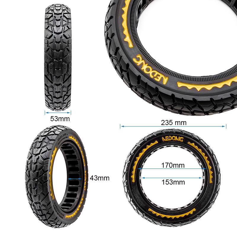 Ultraleichte Offroad-Vollgummi-Rad 10x2,125-6,5/B44 [Nedong]