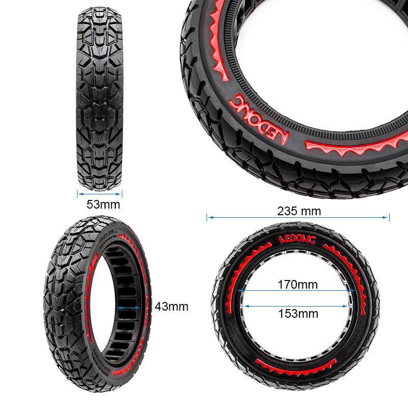 Ultraleichte Offroad-Vollgummi-Rad 10x2,125-6,5/B44 [Nedong]