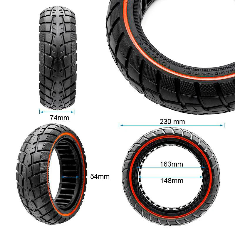 Ultraleichtes Vollgummirad Offroad 10x2,75-6,5/B55 [Ewheel]