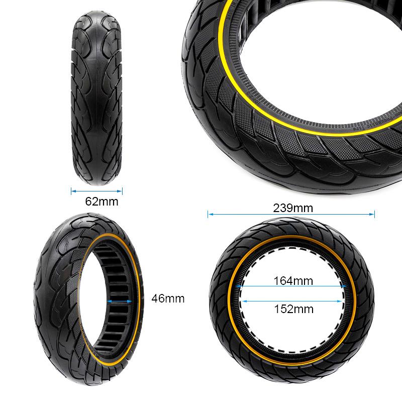 Ultraleichtes Vollrad 10x2,5-6,5/B44 gelbe Linie Nedong