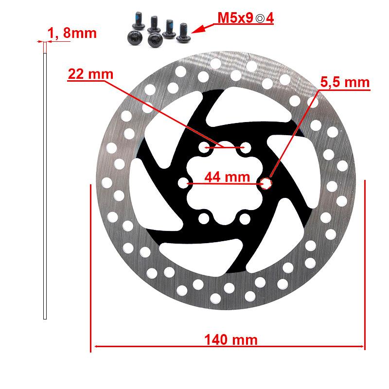 E-Scooter Bremsscheibe 140mm