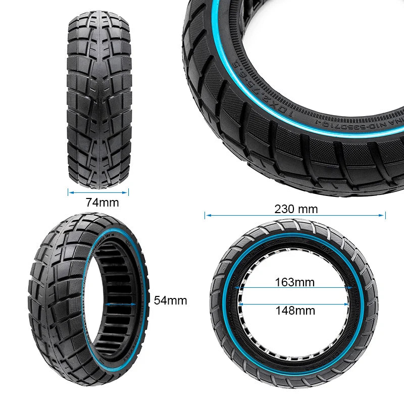 Ultraleichtes Vollgummirad Offroad 10x2,75-6,5/B55 [Ewheel]