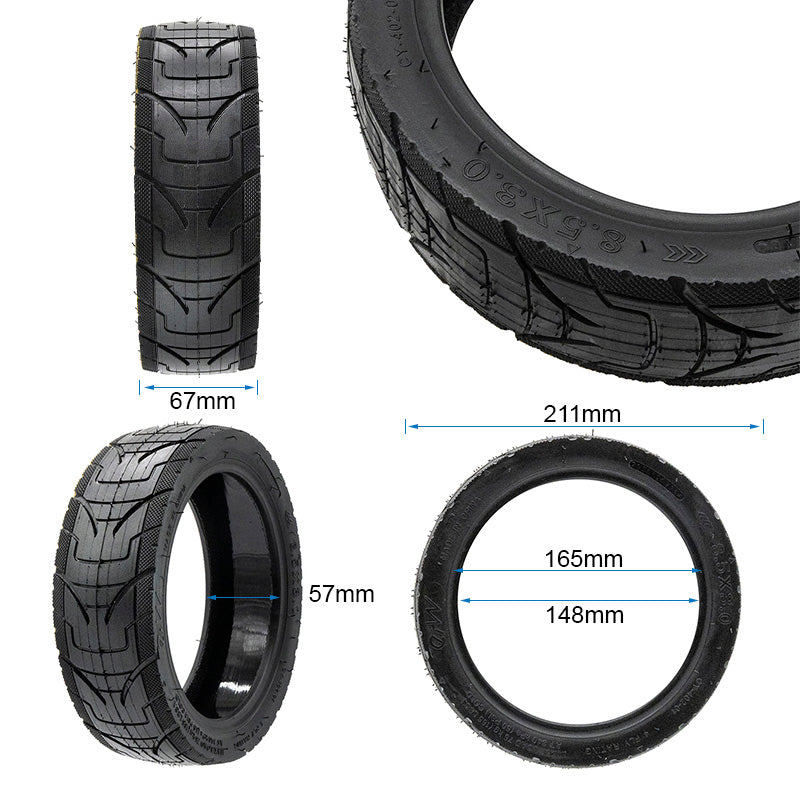 Reifen 8,5x3 tubeless cityroad - mit GEL EWHEEL PANTHERURBAN
