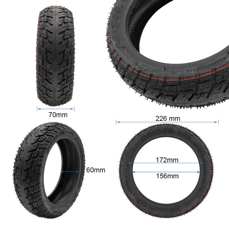 Tubeless-Offroad-Reifen 9,5×2,50 mit Ventil