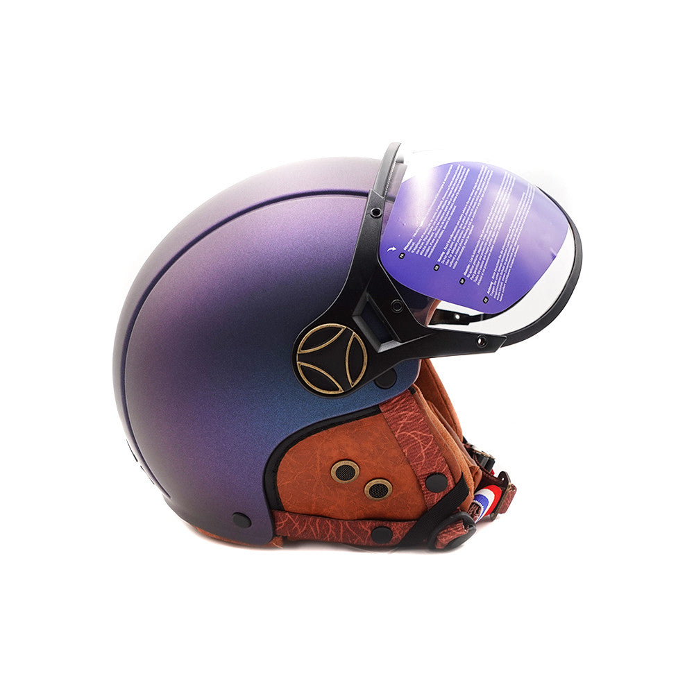 Helm JET FRV Mattblau Chamäleon